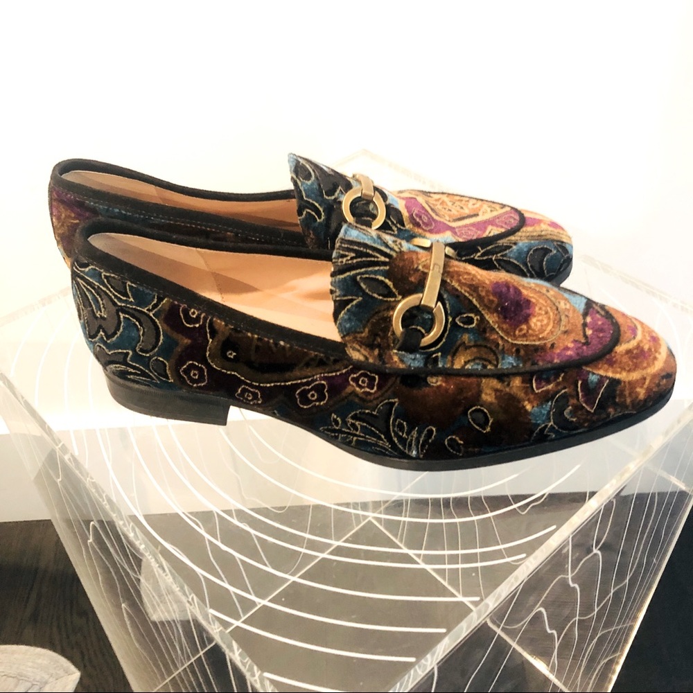 Unisa Velvet brocade loafers